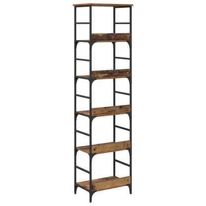vidaXL Bookshelf 5-Tier 50x33x188.5cm Engineered Wood Old Wood