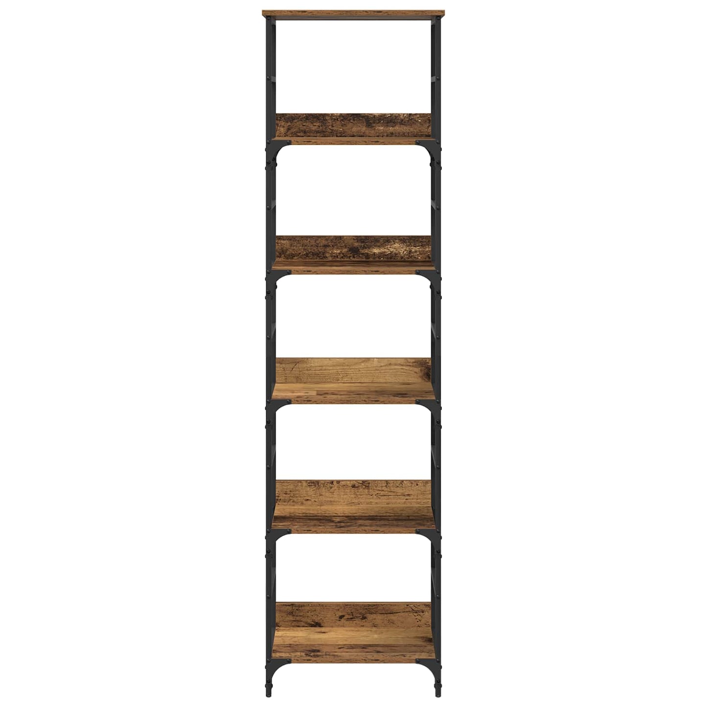 vidaXL Bookshelf 5-Tier 50x33x188.5cm Engineered Wood Old Wood