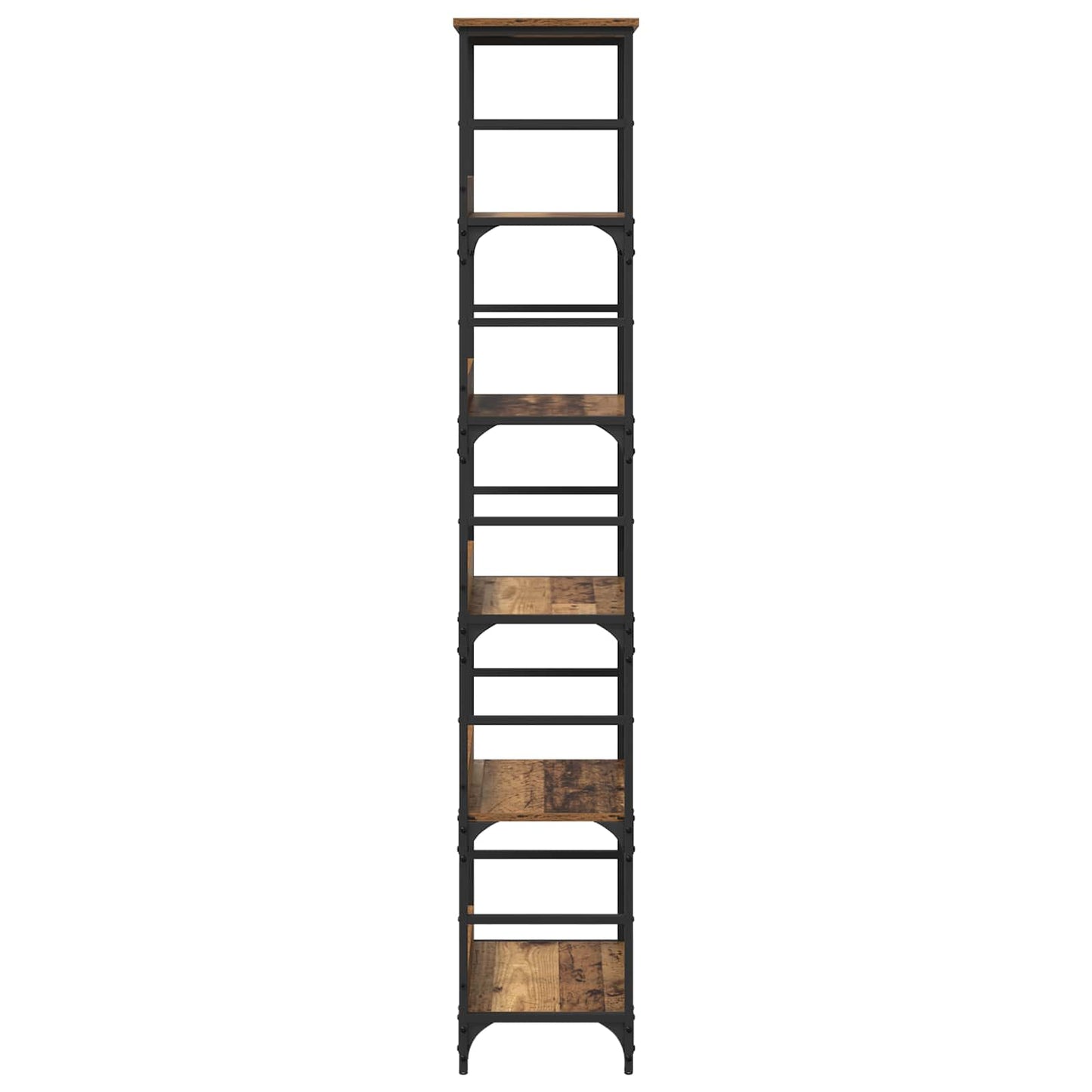 vidaXL Bookshelf 5-Tier 50x33x188.5cm Engineered Wood Old Wood