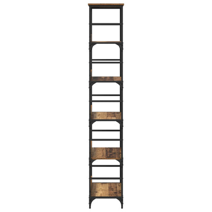 vidaXL Bookshelf 5-Tier 50x33x188.5cm Engineered Wood Old Wood