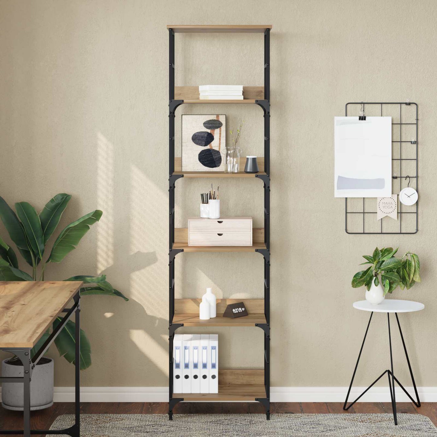 vidaXL Bookshelf Artisan Oak 50x33x188.5cm Engineered Wood