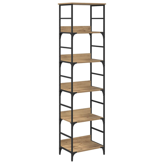 vidaXL Bookshelf 5-Tier 50x33x188.5cm Engineered Wood Artisan Oak