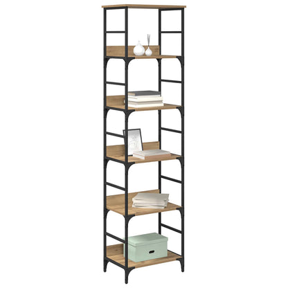 vidaXL Bookshelf 5-Tier 50x33x188.5cm Engineered Wood Artisan Oak
