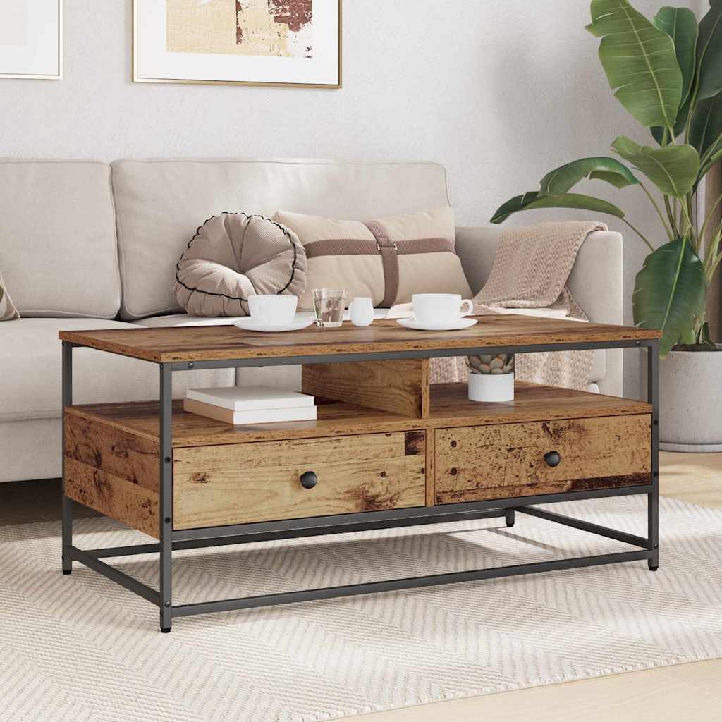 vidaXL Coffee Table Old Wood 100 x 51 x 45 cm Engineered Wood