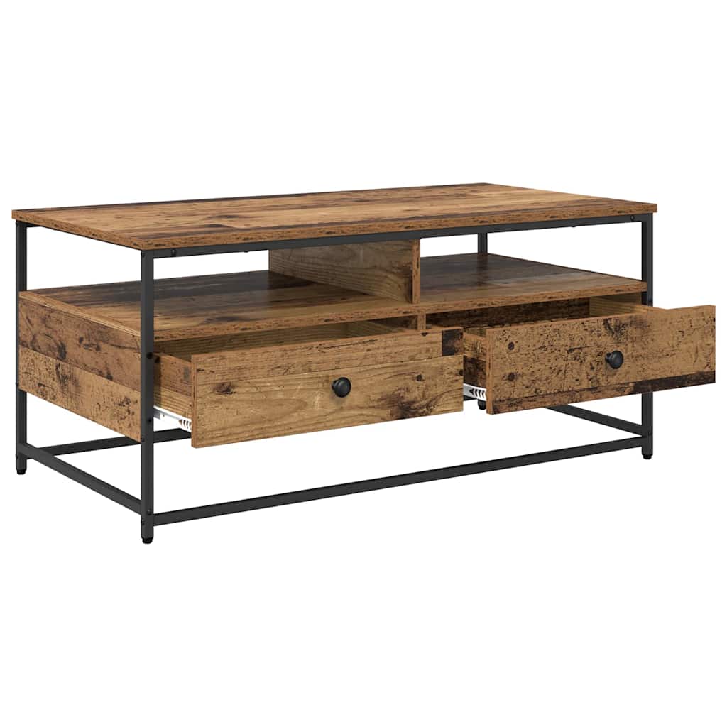 vidaXL Coffee Table Old Wood 100 x 51 x 45 cm Engineered Wood