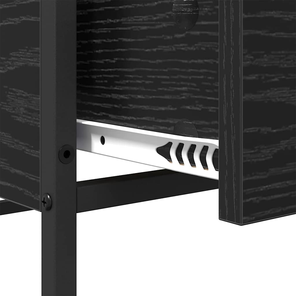 vidaXL Coffee Table Black Oak 100 x 51 x 45 cm Engineered Wood