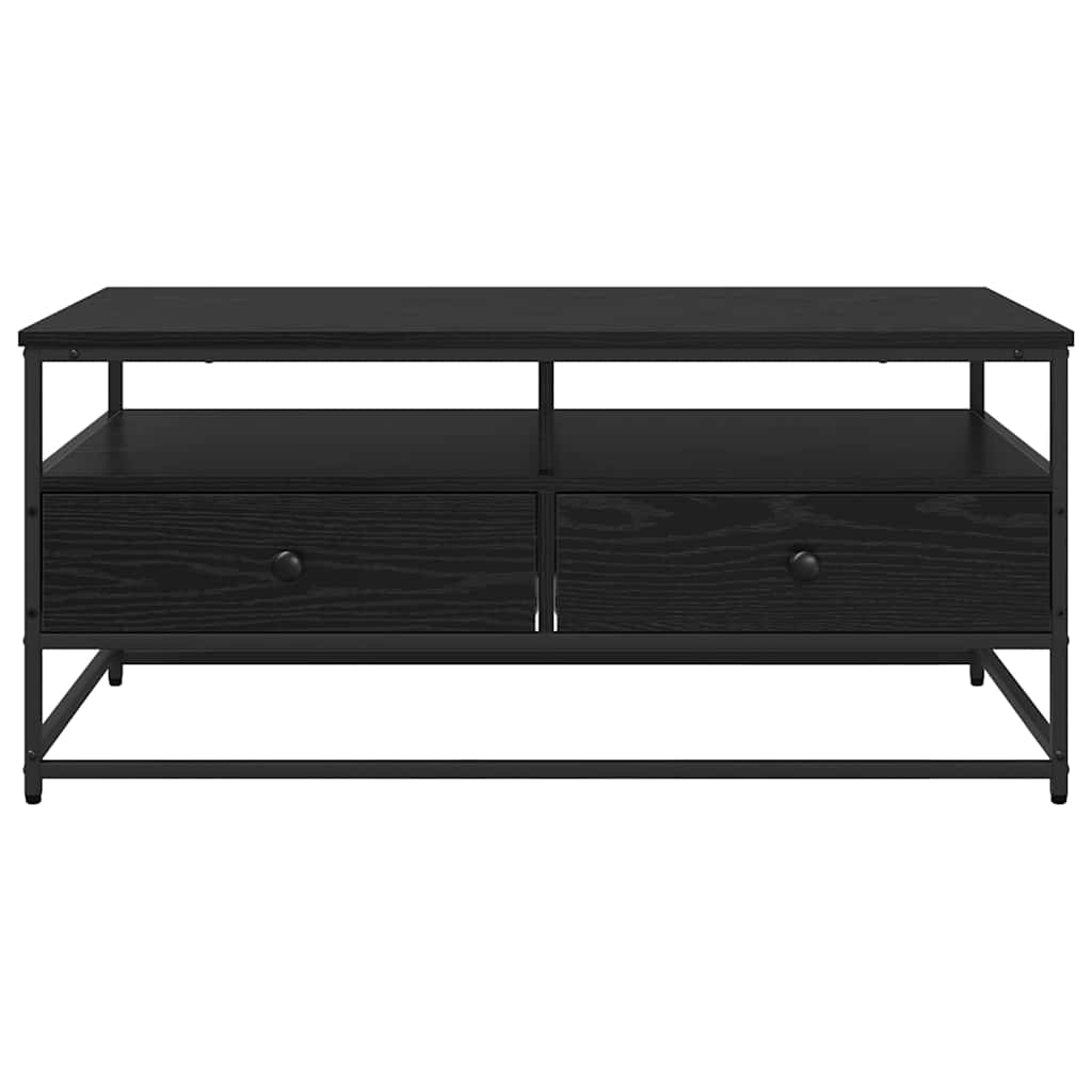 vidaXL Coffee Table Black Oak 100 x 51 x 45 cm Engineered Wood