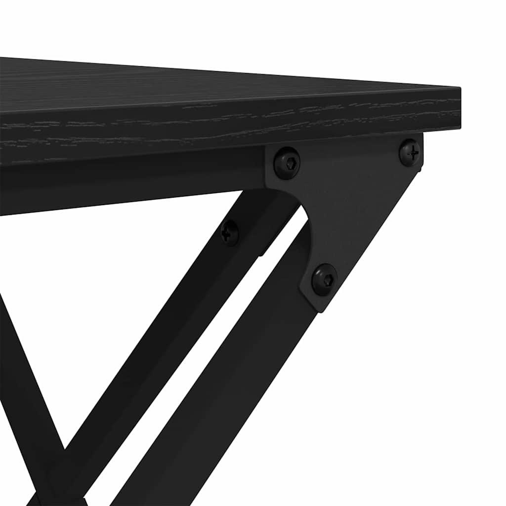 vidaXL Coffee Table Black Oak 100 x 49 x 40 cm Engineered Wood