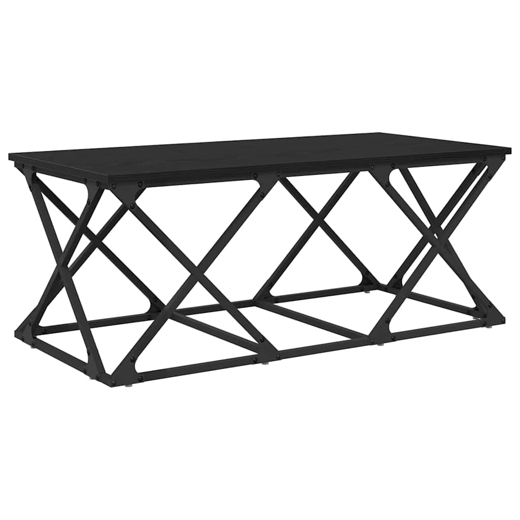 vidaXL Coffee Table Black Oak 100 x 49 x 40 cm Engineered Wood