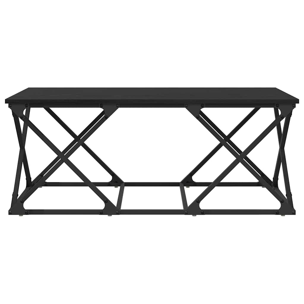 vidaXL Coffee Table Black Oak 100 x 49 x 40 cm Engineered Wood