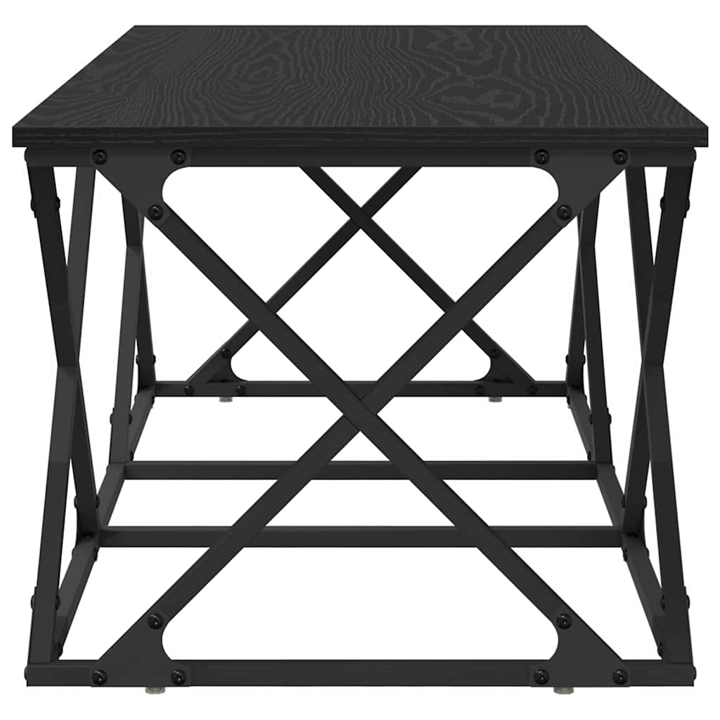 vidaXL Coffee Table Black Oak 100 x 49 x 40 cm Engineered Wood