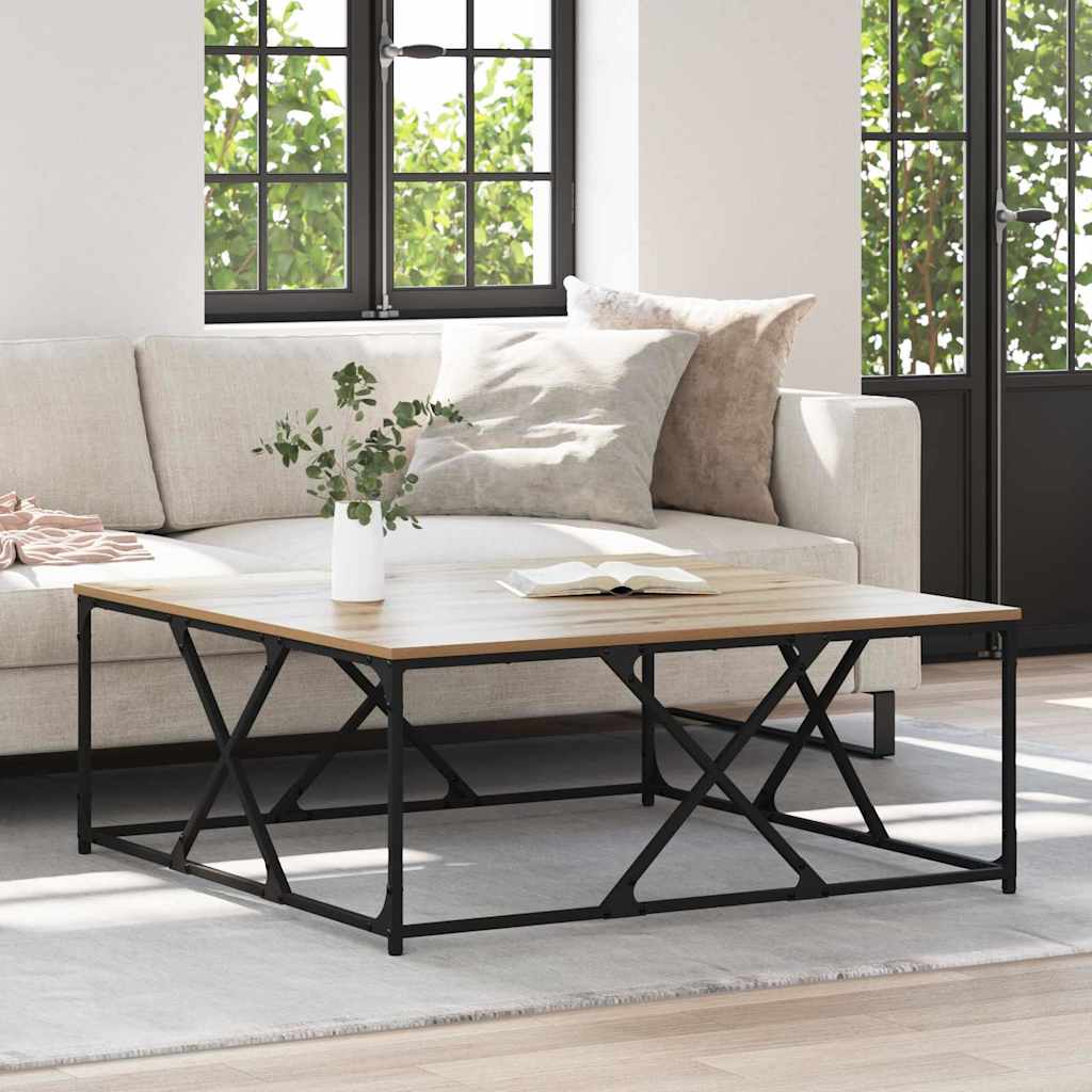 vidaXL Coffee Table Artisan Oak 100 x 100 x 40 cm Engineered Wood