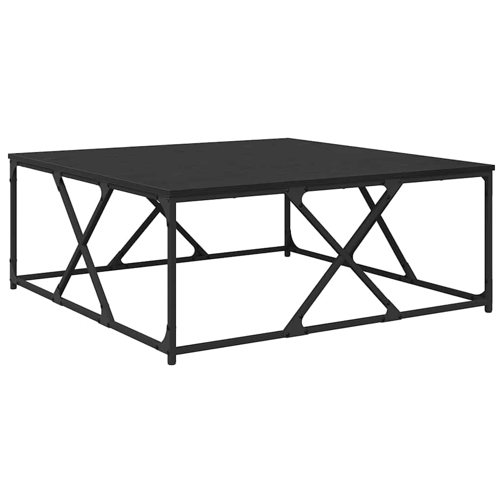vidaXL Coffee Table Black Oak 100 x 100 x 40 cm Engineered Wood
