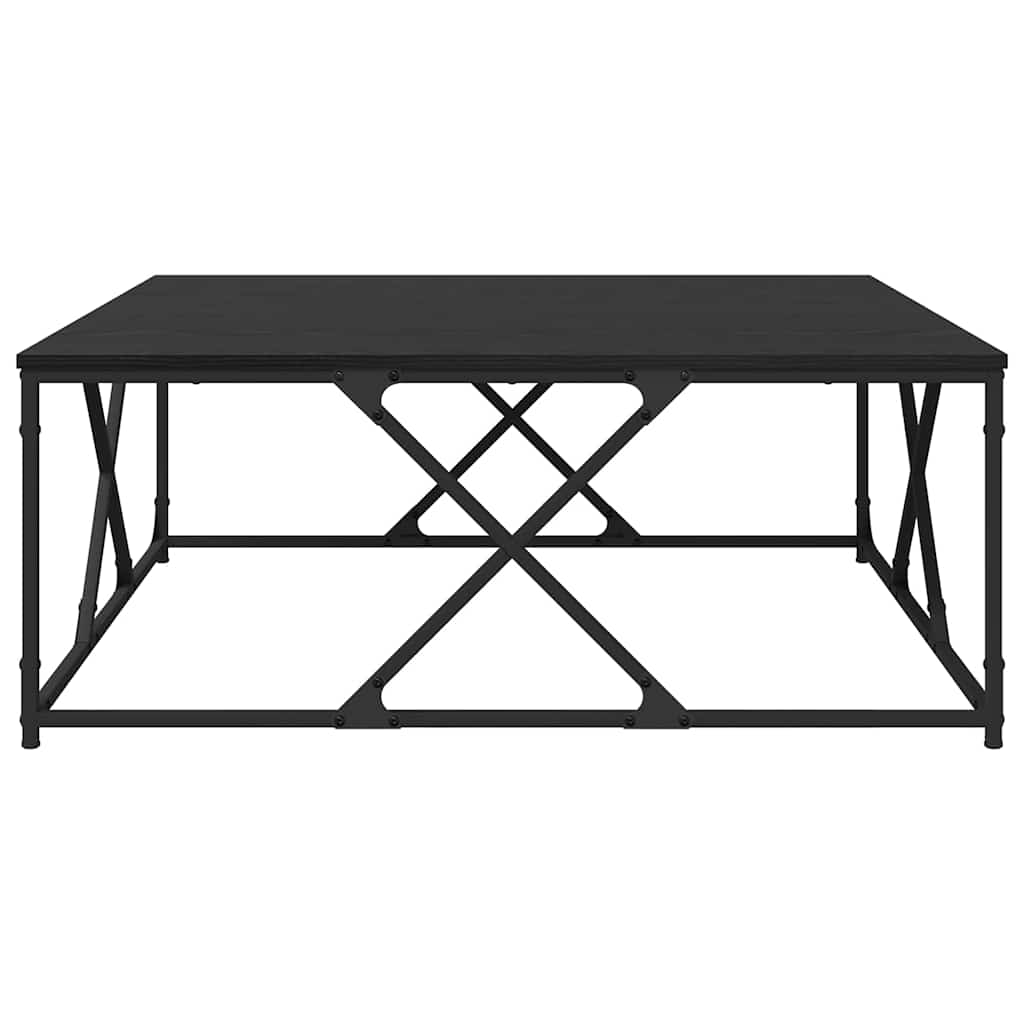 vidaXL Coffee Table Black Oak 100 x 100 x 40 cm Engineered Wood