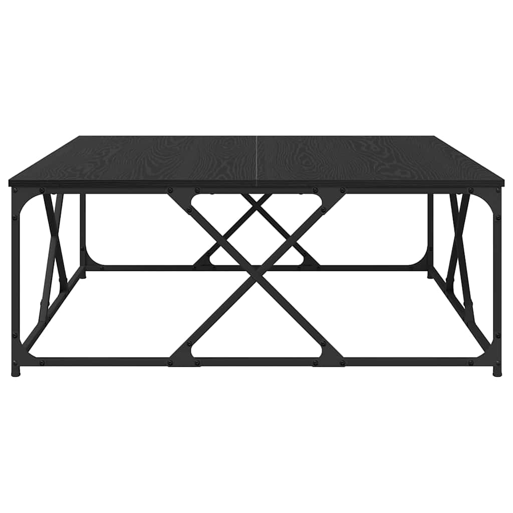 vidaXL Coffee Table Black Oak 100 x 100 x 40 cm Engineered Wood