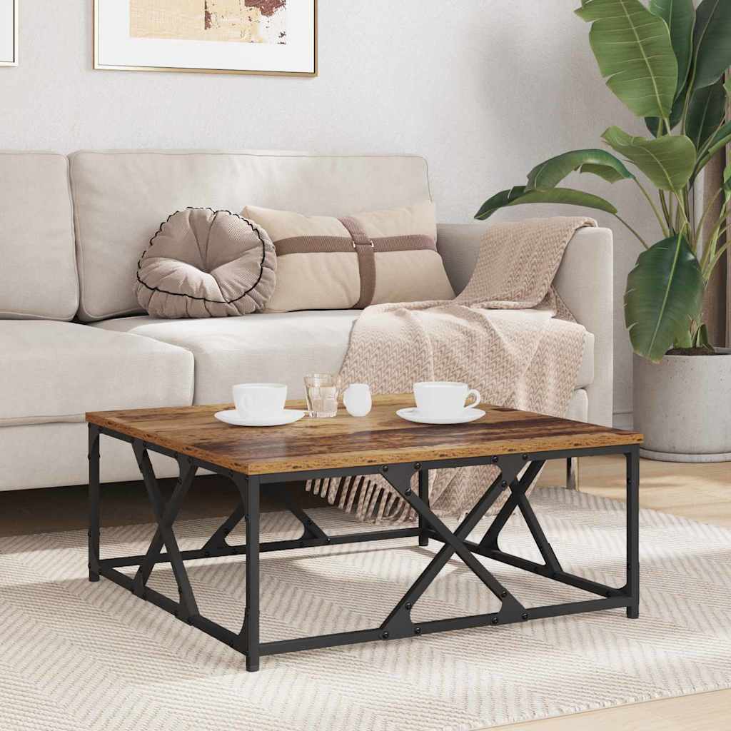vidaXL Coffee Table Old Wood 70 x 70 x 30 cm Engineered Wood