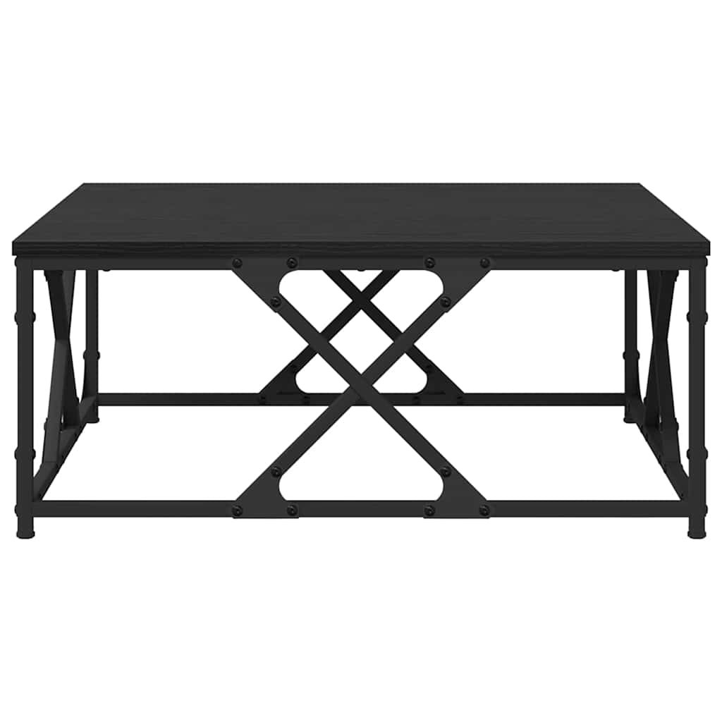 vidaXL Coffee Table Black Oak 70 x 70 x 30 cm Engineered Wood