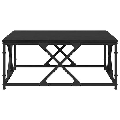 vidaXL Coffee Table Black Oak 70 x 70 x 30 cm Engineered Wood