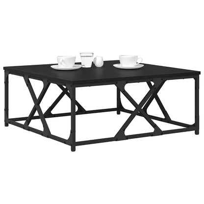 vidaXL Coffee Table Black Oak 70 x 70 x 30 cm Engineered Wood