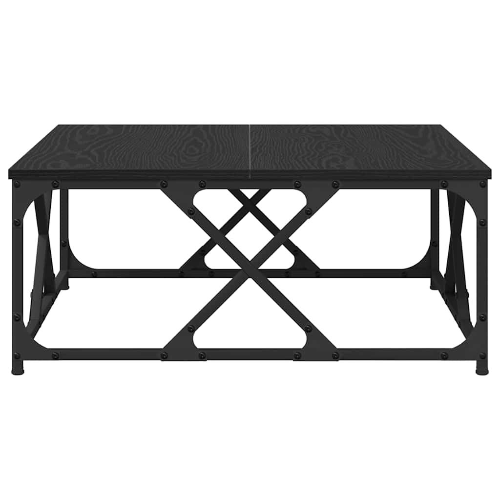 vidaXL Coffee Table Black Oak 70 x 70 x 30 cm Engineered Wood