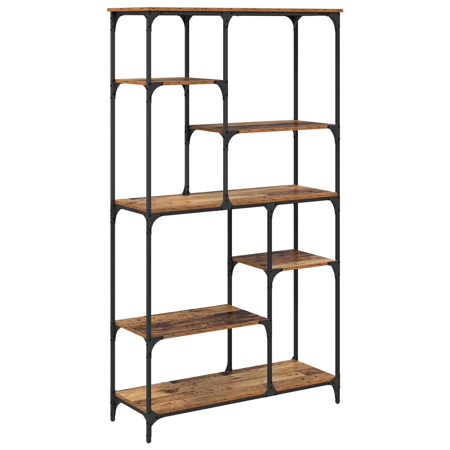 vidaXL Bookshelf 5-Tier 99 x 35.5 x 176 cm Engineered Wood Old Wood