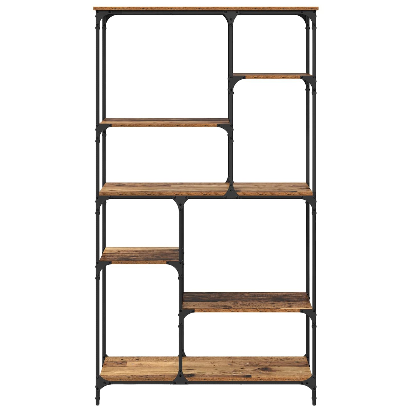 vidaXL Bookshelf 5-Tier 99 x 35.5 x 176 cm Engineered Wood Old Wood