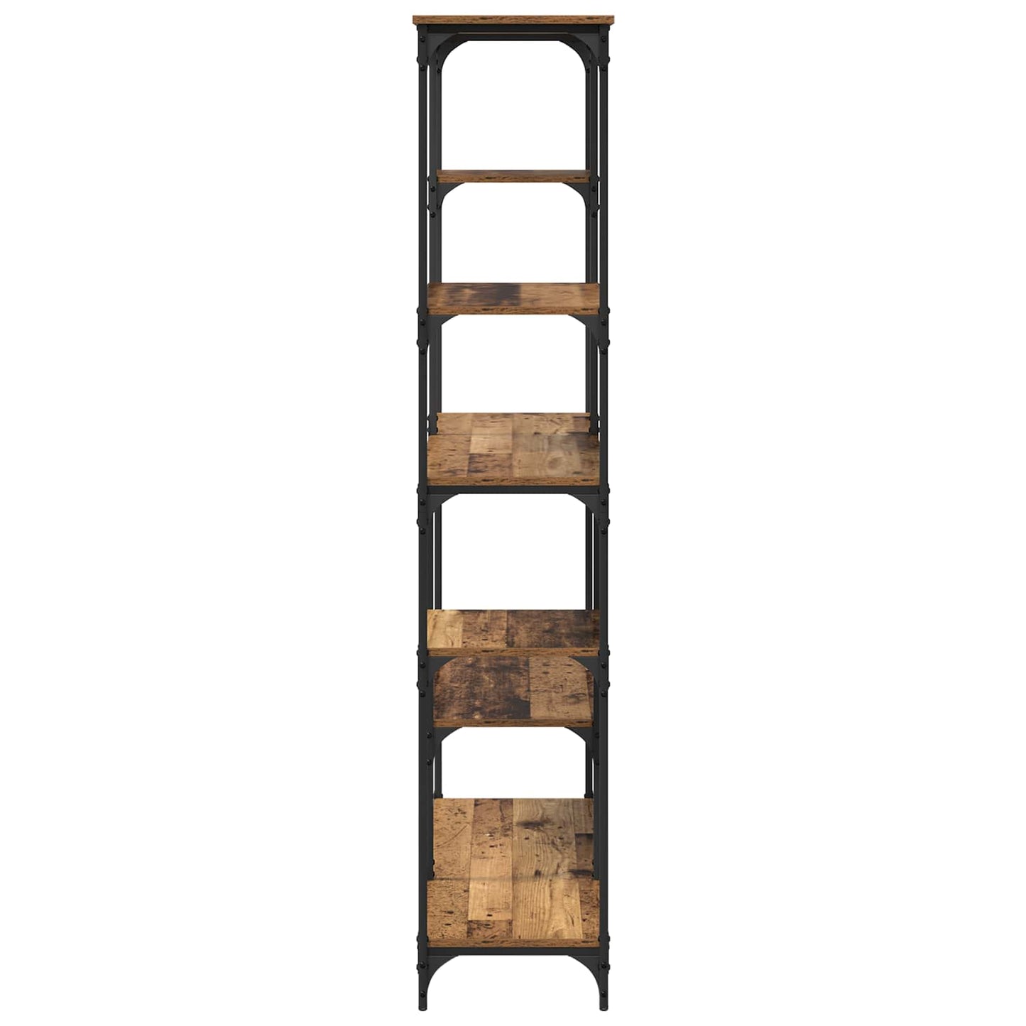 vidaXL Bookshelf 5-Tier 99 x 35.5 x 176 cm Engineered Wood Old Wood