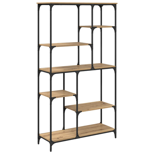 vidaXL Bookshelf 5-Tier 99 x 35.5 x 176 cm Engineered Wood Artisan Oak