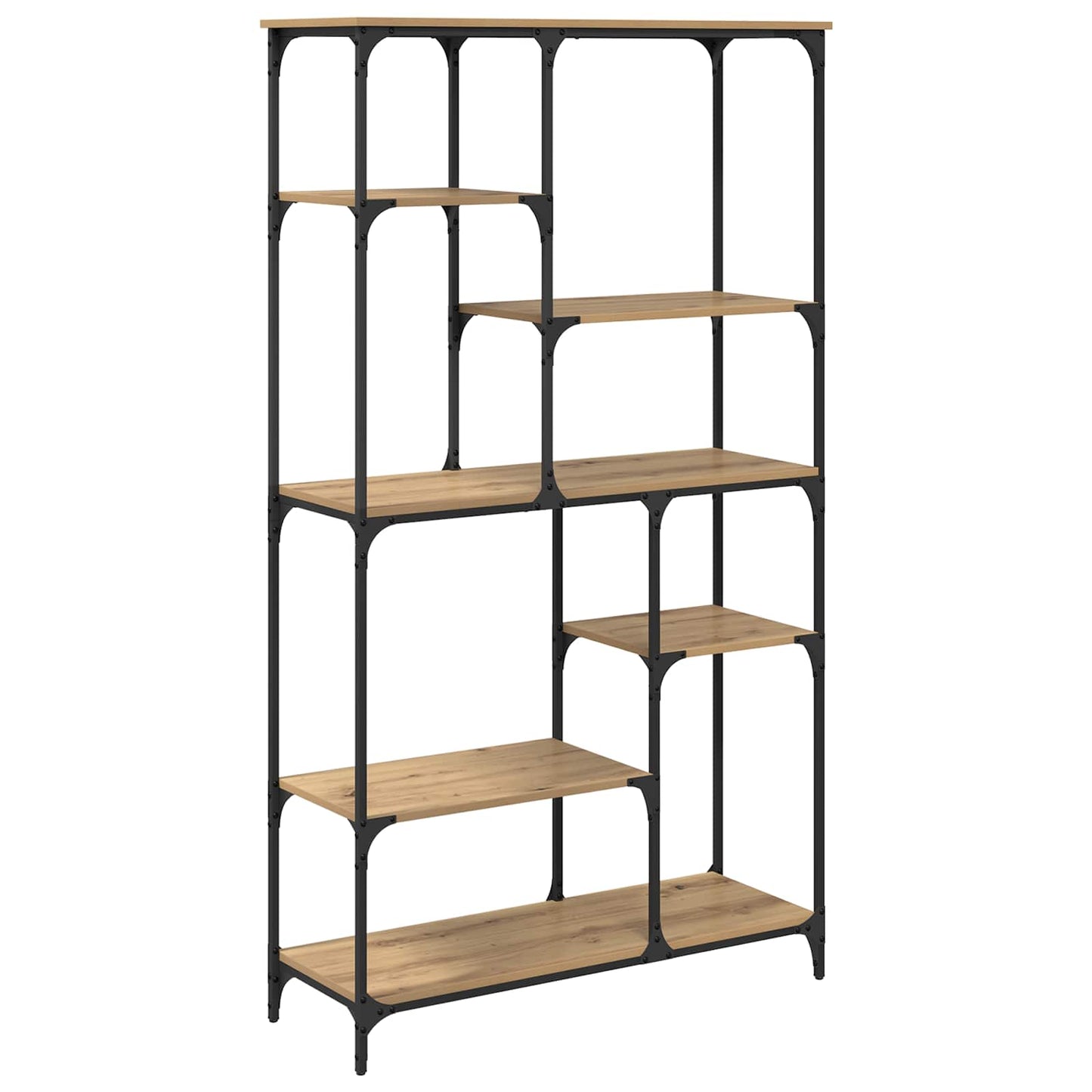 vidaXL Bookshelf 5-Tier 99 x 35.5 x 176 cm Engineered Wood Artisan Oak