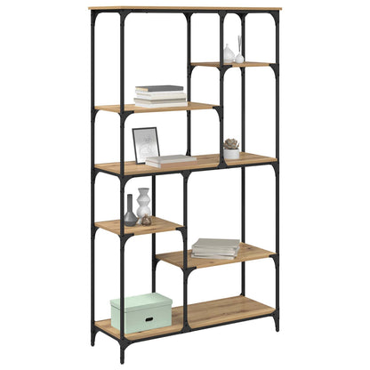 vidaXL Bookshelf 5-Tier 99 x 35.5 x 176 cm Engineered Wood Artisan Oak