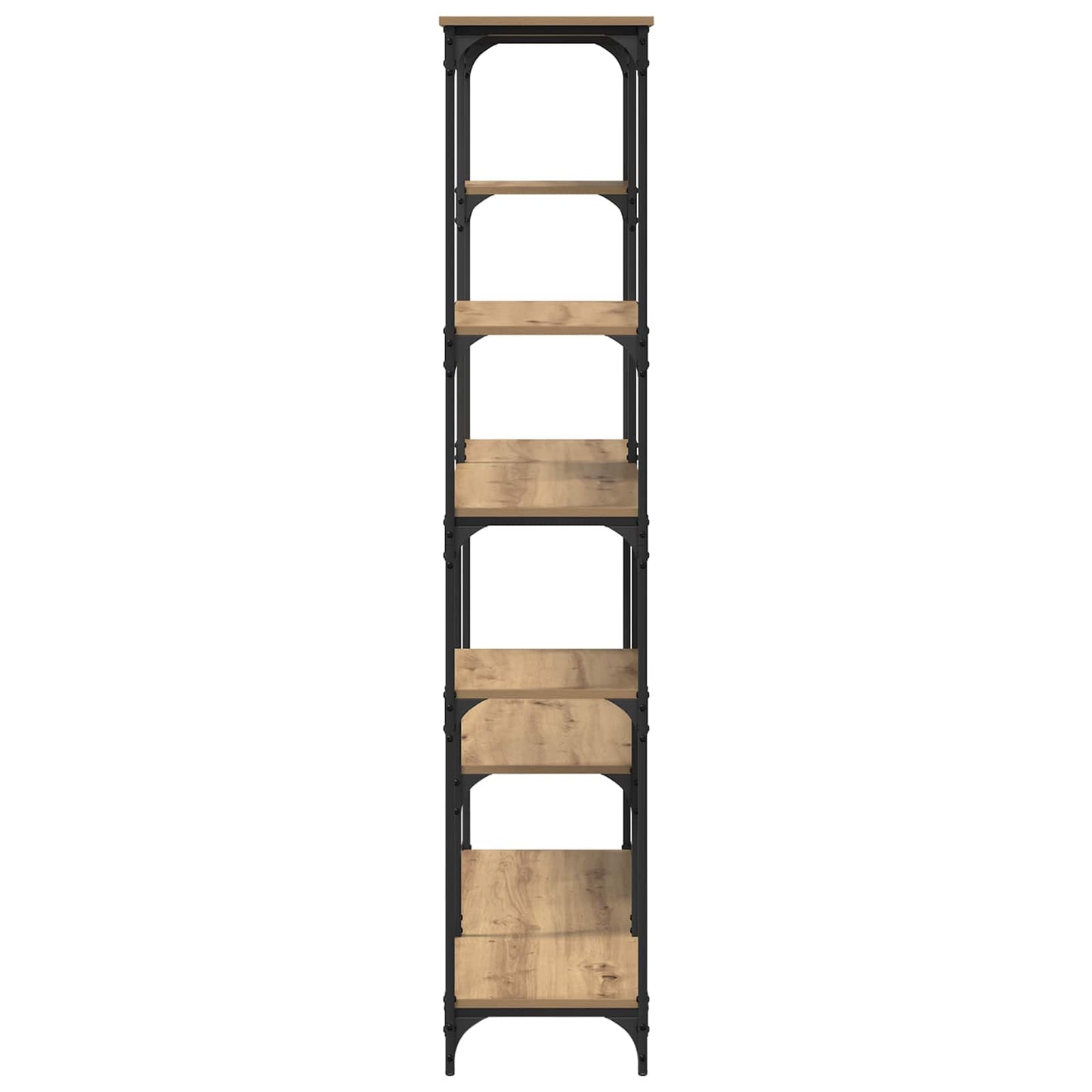 vidaXL Bookshelf 5-Tier 99 x 35.5 x 176 cm Engineered Wood Artisan Oak