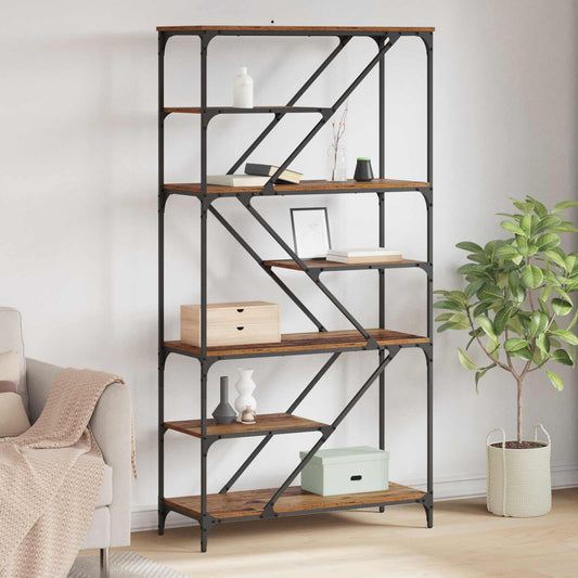 vidaXL Bookshelf 9-Tier 91 x 36 x 176 cm Engineered Wood Old Wood