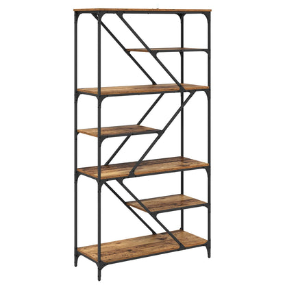 vidaXL Bookshelf 9-Tier 91 x 36 x 176 cm Engineered Wood Old Wood