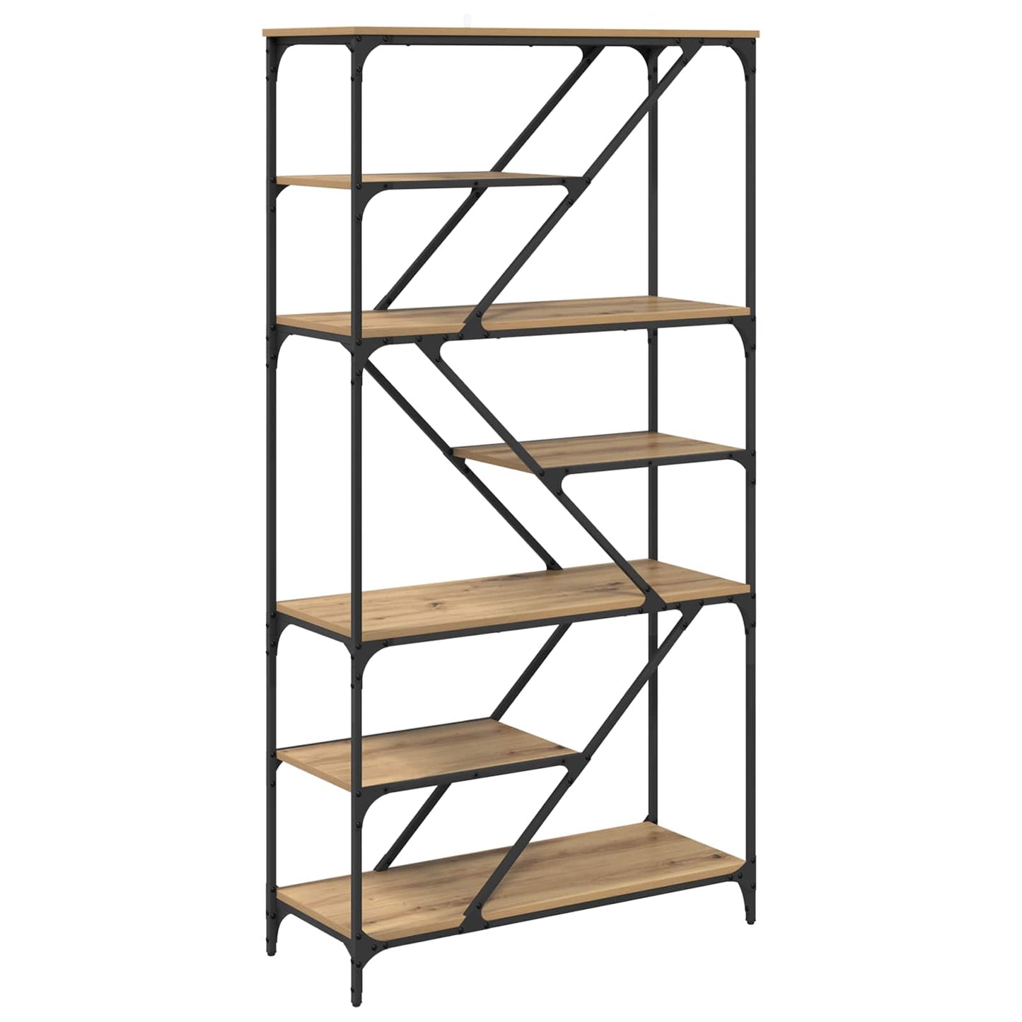 vidaXL Bookshelf 9-Tier 91 x 36 x 176 cm Engineered Wood Artisan Oak