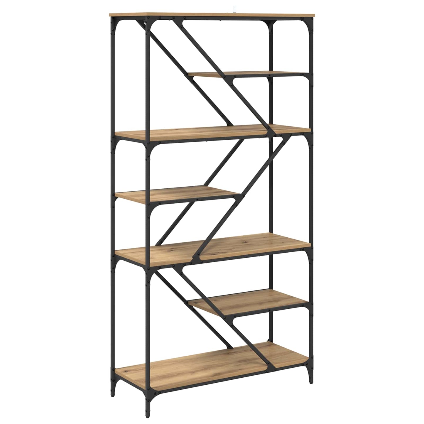 vidaXL Bookshelf 9-Tier 91 x 36 x 176 cm Engineered Wood Artisan Oak