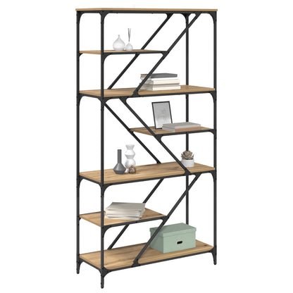 vidaXL Bookshelf 9-Tier 91 x 36 x 176 cm Engineered Wood Artisan Oak