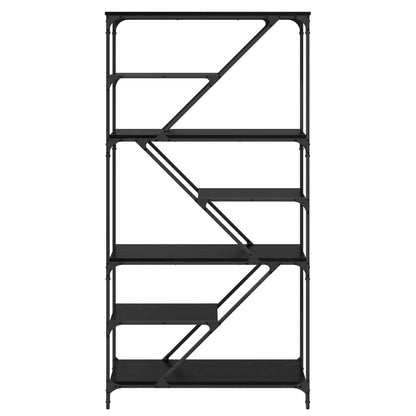 vidaXL Bookshelf 9-Tier 91 x 36 x 176 cm Engineered Wood Black Oak