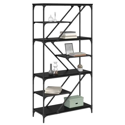 vidaXL Bookshelf 9-Tier 91 x 36 x 176 cm Engineered Wood Black Oak