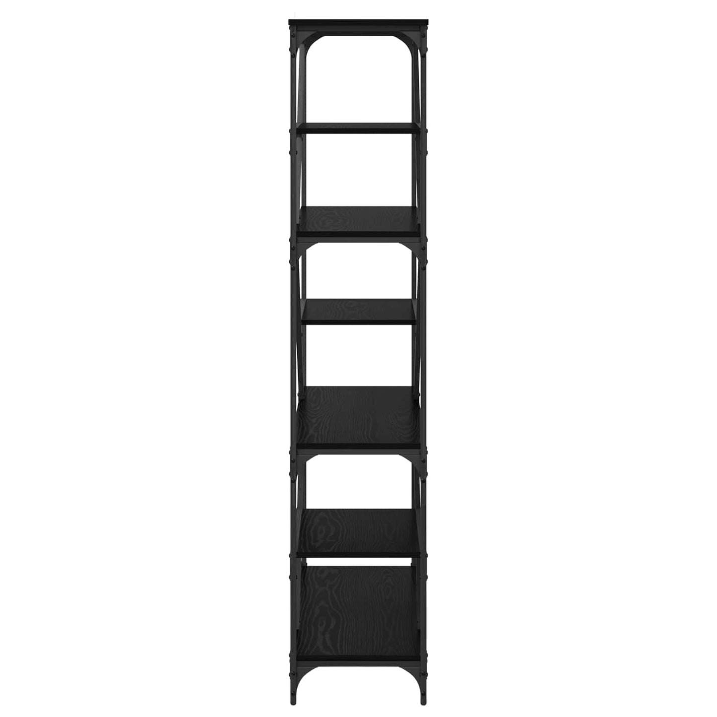vidaXL Bookshelf 9-Tier 91 x 36 x 176 cm Engineered Wood Black Oak
