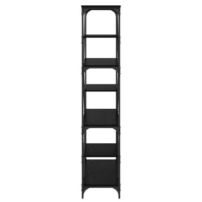 vidaXL Bookshelf 9-Tier 91 x 36 x 176 cm Engineered Wood Black Oak