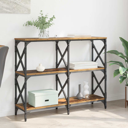 vidaXL Console Table Old Wood 100 x 28 x 80.5 cm Engineered Wood