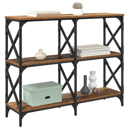 vidaXL Console Table Old Wood 100 x 28 x 80.5 cm Engineered Wood