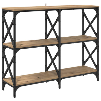 vidaXL Console Table Artisan Oak 100 x 28 x 80.5 cm Engineered Wood