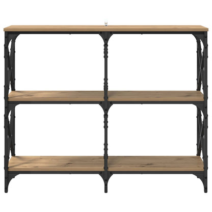 vidaXL Console Table Artisan Oak 100 x 28 x 80.5 cm Engineered Wood