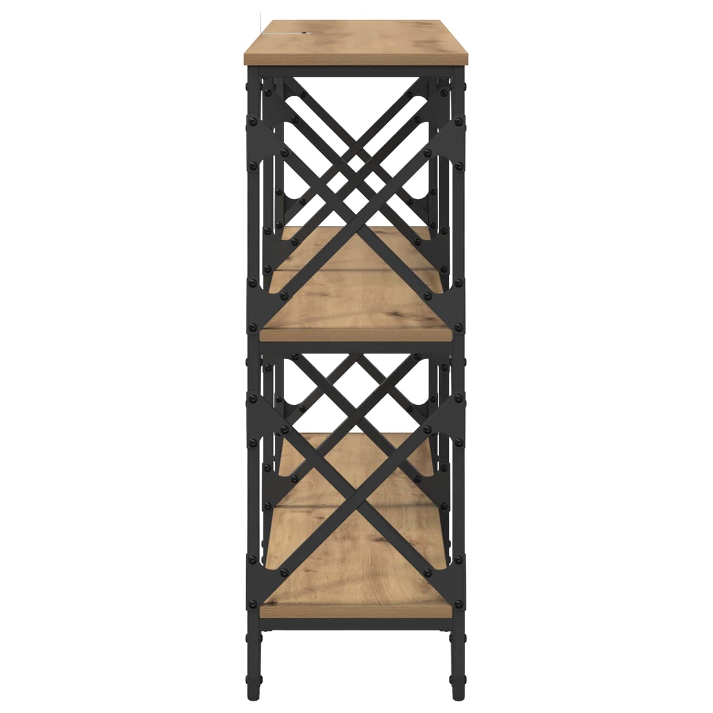 vidaXL Console Table Artisan Oak 100 x 28 x 80.5 cm Engineered Wood