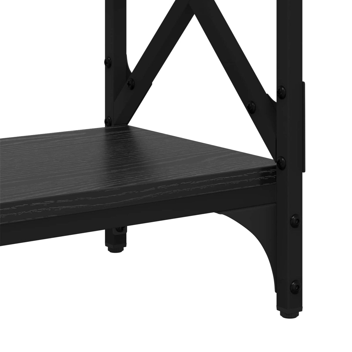 vidaXL Console Table Black Oak 100 x 28 x 80.5 cm Engineered Wood