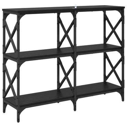 vidaXL Console Table Black Oak 100 x 28 x 80.5 cm Engineered Wood