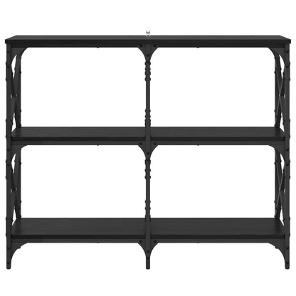 vidaXL Console Table Black Oak 100 x 28 x 80.5 cm Engineered Wood