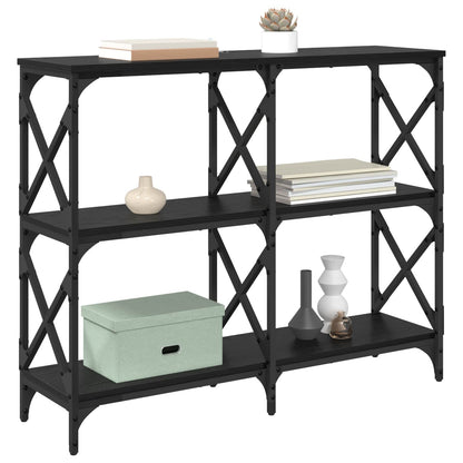 vidaXL Console Table Black Oak 100 x 28 x 80.5 cm Engineered Wood