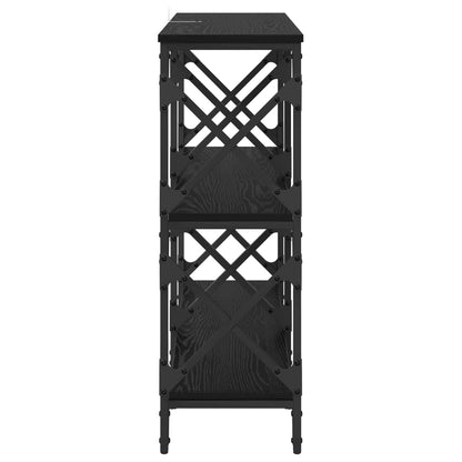 vidaXL Console Table Black Oak 100 x 28 x 80.5 cm Engineered Wood